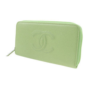 Chanel Long Green Wallet Lime Cocomark